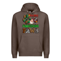 Coffee merry christmas paws with santa Premium Hoodie - AdoDesignShop