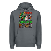 Rock merry christmas paws with santa Premium Hoodie - AdoDesignShop