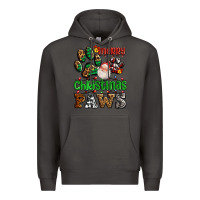 Smoke merry christmas paws with santa Premium Hoodie - AdoDesignShop