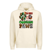 Tofu merry christmas paws with santa Premium Hoodie - AdoDesignShop