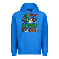True Royal merry christmas paws with santa Premium Hoodie - AdoDesignShop