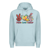 Blue Mist peace love easter Premium Hoodie - AdoDesignShop
