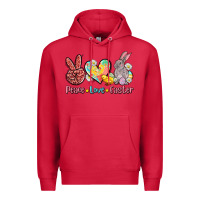 Cardinal peace love easter Premium Hoodie - AdoDesignShop
