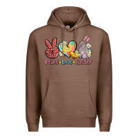 Chestnut peace love easter Premium Hoodie - AdoDesignShop