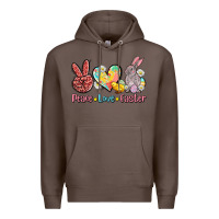 Coffee peace love easter Premium Hoodie - AdoDesignShop