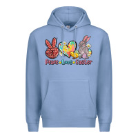 Colony Blue peace love easter Premium Hoodie - AdoDesignShop
