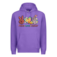 Purple peace love easter Premium Hoodie - AdoDesignShop
