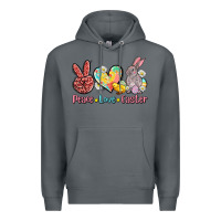 Rock peace love easter Premium Hoodie - AdoDesignShop
