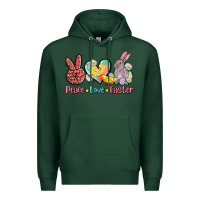 Sports Green peace love easter Premium Hoodie - AdoDesignShop