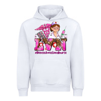 White lvn licensed vocational nurse Urban Hoodie - AdoDesignShop