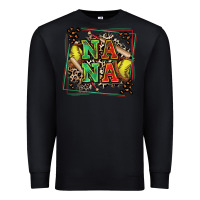 Black softball nana with leopard Premium Sweatshirt - Zillion Design Studio