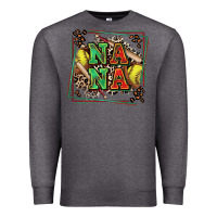 Charcoal Heather softball nana with leopard Premium Sweatshirt - Zillion Design Studio