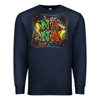 Navy softball nana with leopard Premium Sweatshirt - Zillion Design Studio