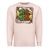 Pale Pink softball nana with leopard Premium Sweatshirt - Zillion Design Studio