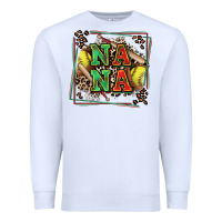 White softball nana with leopard Premium Sweatshirt - Zillion Design Studio