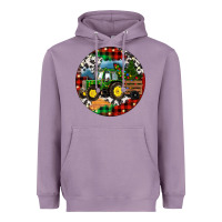 Lavender Christmas Farm Tractor Heavyweight Hoodie - RanaPortraitStore