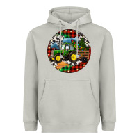 Moon Dust Christmas Farm Tractor Heavyweight Hoodie - RanaPortraitStore