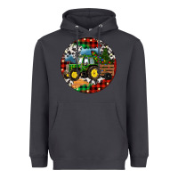 Smoke Christmas Farm Tractor Heavyweight Hoodie - RanaPortraitStore