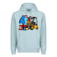 Blue Mist forklift birthday four Premium Hoodie - Artiststas