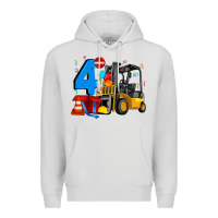 Dove Grey forklift birthday four Premium Hoodie - Artiststas