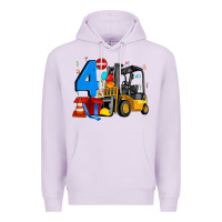 Lilac forklift birthday four Premium Hoodie - Artiststas