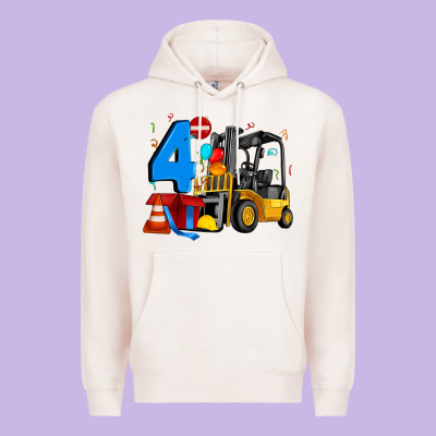 Forklift Birthday Four Premium Hoodie Designed By Artiststas