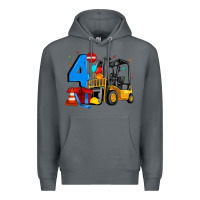 Rock forklift birthday four Premium Hoodie - Artiststas