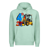 Seafoam forklift birthday four Premium Hoodie - Artiststas