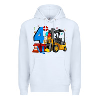 White forklift birthday four Premium Hoodie - Artiststas