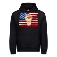 Black american flag with hand Urban Hoodie - Artiststas
