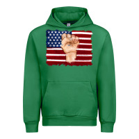 Emerald american flag with hand Urban Hoodie - Artiststas