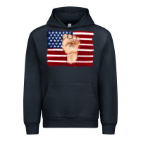 Navy american flag with hand Urban Hoodie - Artiststas