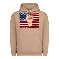 Pigment Burro american flag with hand Urban Hoodie - Artiststas