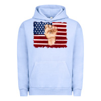 Pigment Grape Ice american flag with hand Urban Hoodie - Artiststas