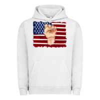 Pigment Lunar Rock american flag with hand Urban Hoodie - Artiststas