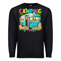 Black camping is my happy place Premium Sweatshirt - texasbilliewilder