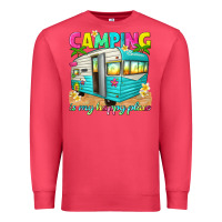 Cardinal camping is my happy place Premium Sweatshirt - texasbilliewilder