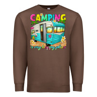 Chestnut camping is my happy place Premium Sweatshirt - texasbilliewilder