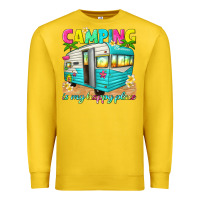 Lemon camping is my happy place Premium Sweatshirt - texasbilliewilder