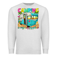 Oatmeal Heather camping is my happy place Premium Sweatshirt - texasbilliewilder