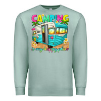 Seafoam camping is my happy place Premium Sweatshirt - texasbilliewilder
