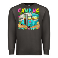Smoke camping is my happy place Premium Sweatshirt - texasbilliewilder