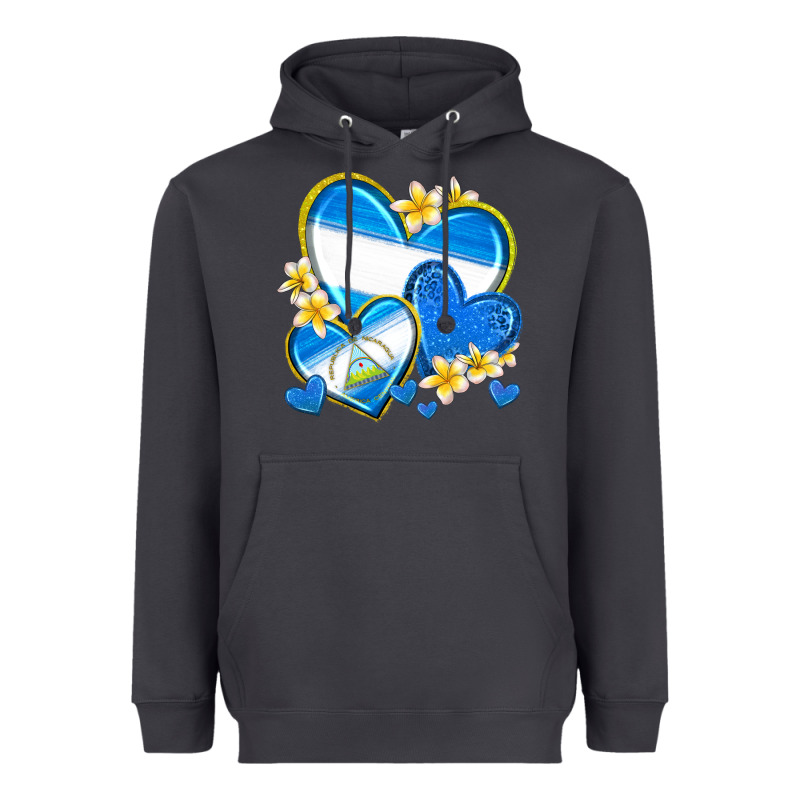 Nicaragua Hearts Heavyweight Hoodie by texasbilliewilder | Teevron