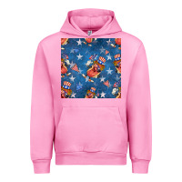 Fuchsia Pink 4th of july hotdog seamless pattern Urban Hoodie - BundleAndBundleShop