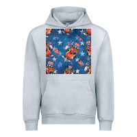 Heather Grey 4th of july hotdog seamless pattern Urban Hoodie - BundleAndBundleShop