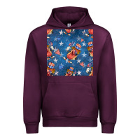 Mauve Wine 4th of july hotdog seamless pattern Urban Hoodie - BundleAndBundleShop