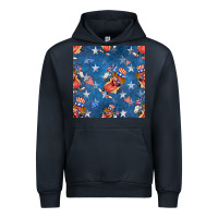 Navy 4th of july hotdog seamless pattern Urban Hoodie - BundleAndBundleShop