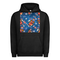 Pigment Black 4th of july hotdog seamless pattern Urban Hoodie - BundleAndBundleShop