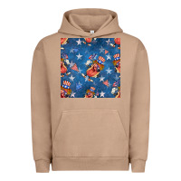 Pigment Burro 4th of july hotdog seamless pattern Urban Hoodie - BundleAndBundleShop