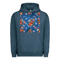 Pigment Midnight Navy 4th of july hotdog seamless pattern Urban Hoodie - BundleAndBundleShop